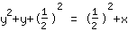 1*y^2+1*y+(1/2)^2=1/2^2+1*x