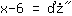 1*x+(-6)=1*0^0.5